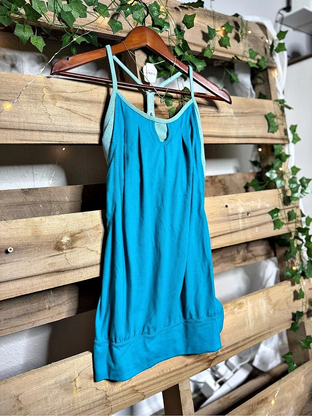 lululemon Ebb to Street Tank Blue Athletic Top Size 4